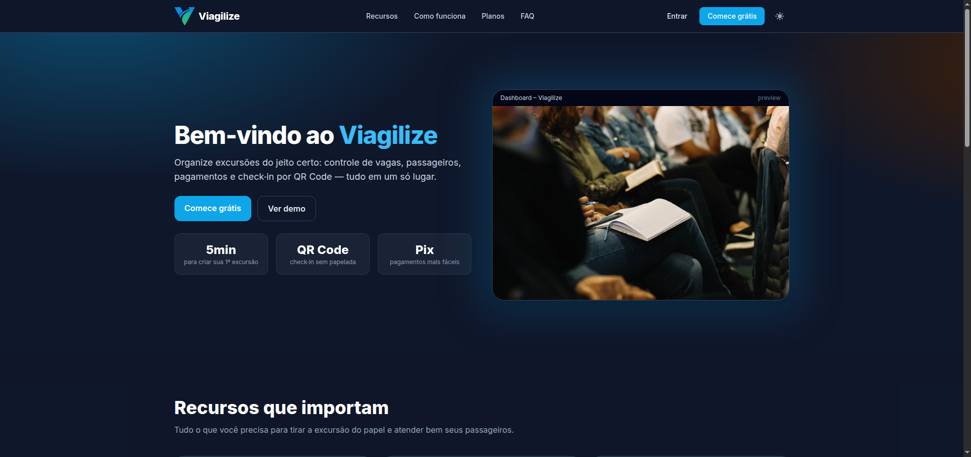 Viagilize - Plataforma SaaS de Gestão de Turismo e Eventos